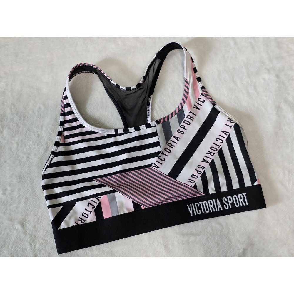 victoria's secret sport womens best for a medium racerback spell out sports bra